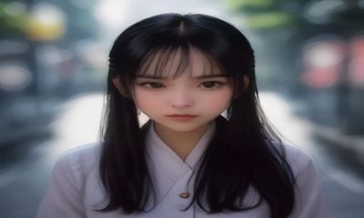桃色都用户云朵Lena在书桌前阅读桃色都内容，温柔光线照射精致桌面布置，展现桃色都美学生活实践